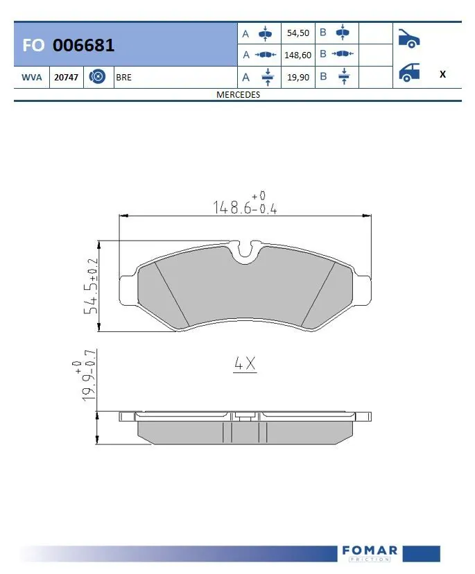 Brake Pad Set, disc brake